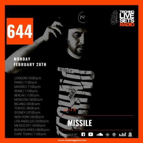 Missile MOAI Techno Live Sets Radio Podcast 644 (Mexico)