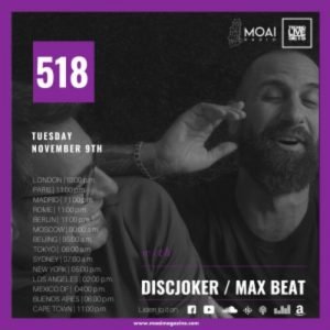 DiscJoker Max Beat MOAI Radio Podcast 518 (Italy)